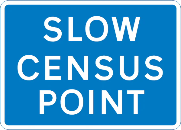 Vehicles should reduce speed on approaching a traffic survey ahead