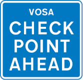 Vehicle and Operator Services Agency check point ahead