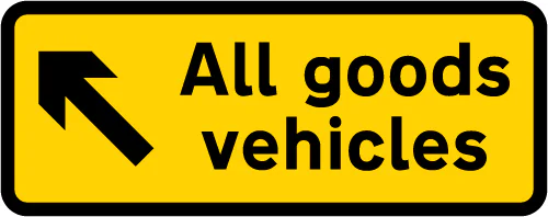 Goods vehicles should leave the main carriageway on the approach to a vehicle check point