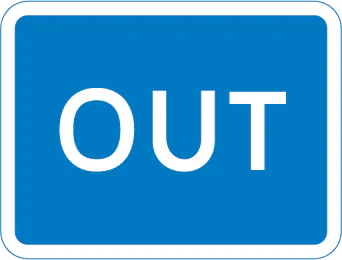 Exit from a car park, private access road or property