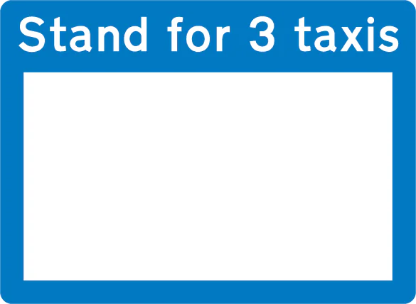 Information relating to a taxi rank for the number of taxis specified