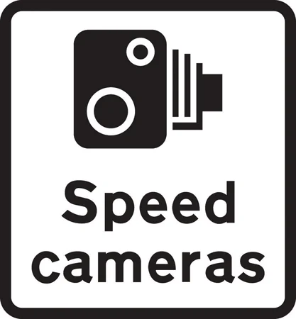 Area in which cameras are used to enforce the speed limit regulations