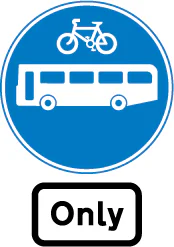 Route for use by buses and cycles only
