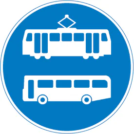 Route for use by buses and tramcars only