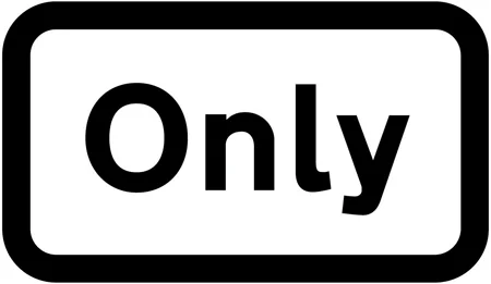 Explanatory plate for tramcar and bus and cycle only route signs