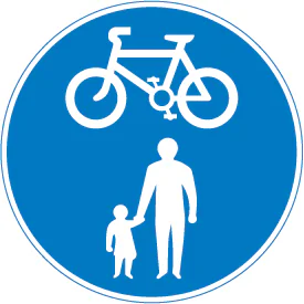 Route for use by pedal cycles and pedestrians only