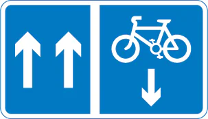 Contra-flow cycle lane