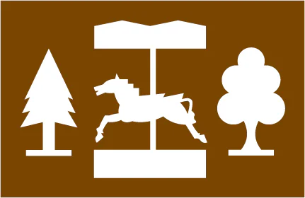 Tourist symbol for England and Wales: peasure or theme park