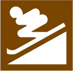 Tourist symbol for England and Wales: ski slope